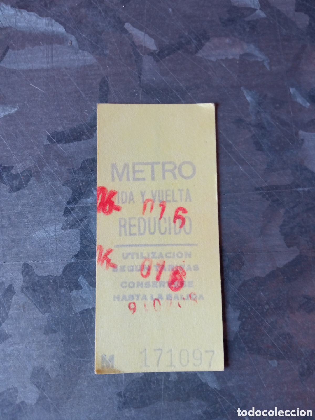 Collectionnisme Billets de transport: Billete metro Madrid ida y vuelta reducido