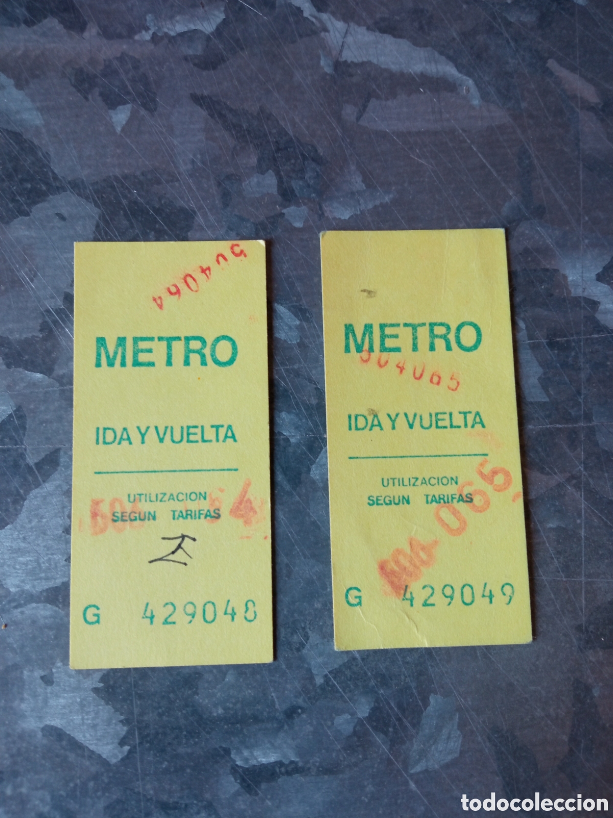 Collectionnisme Billets de transport: Billetes metro de Madrid ida y vuelta