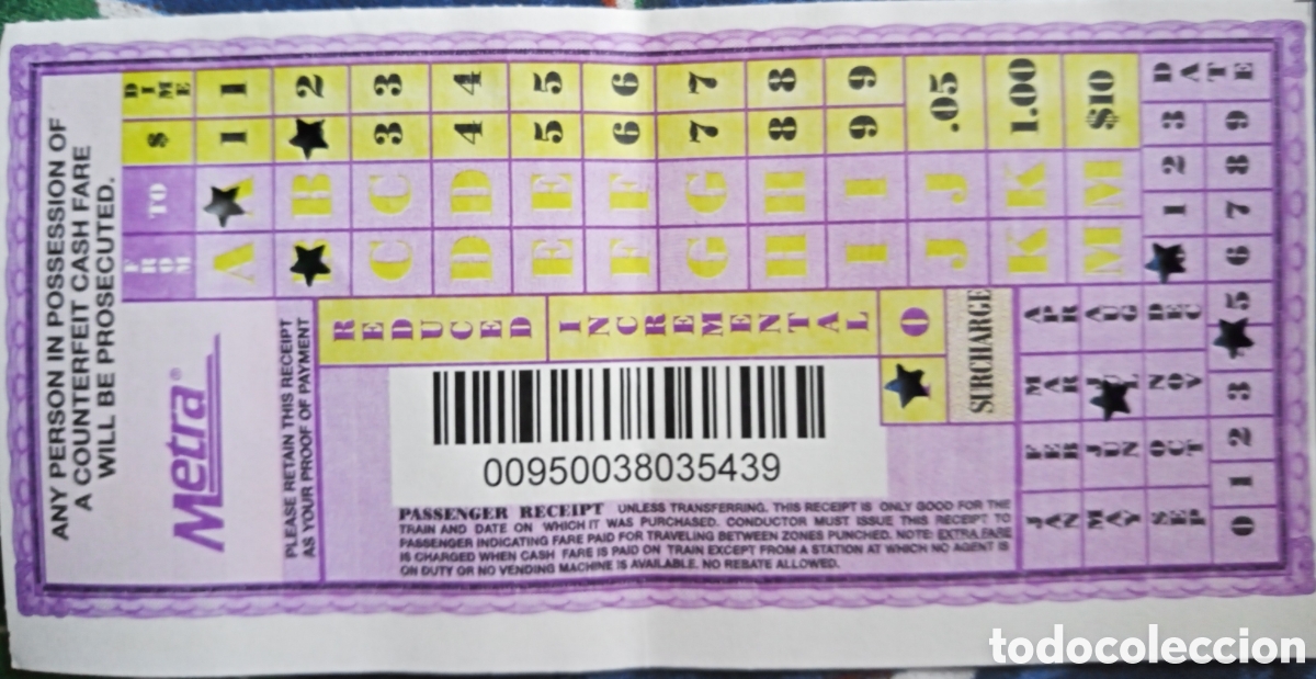 Sammeln von Fahrkarten: BILLETE DE TRANSPORTE DE CHICAGO