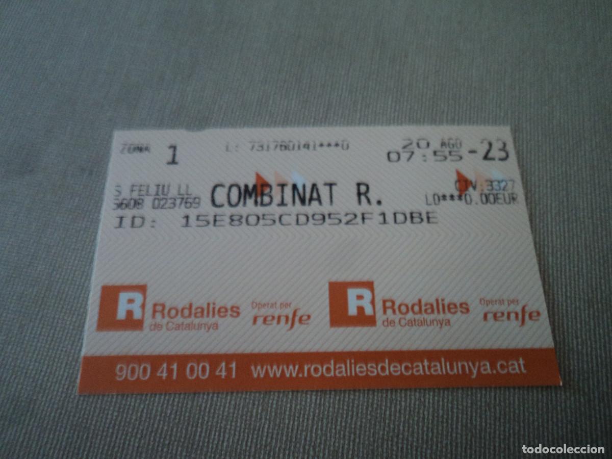 Coleccionismo Billetes de transporte: TARJETA DE TRANSPORTE RODALIES DE RENFE COMBINAT R.
