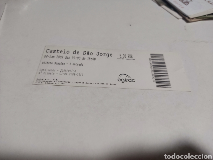 Coleccionismo billetes de transporte: Ticket Castelo de Sao Jorge - Foto 1