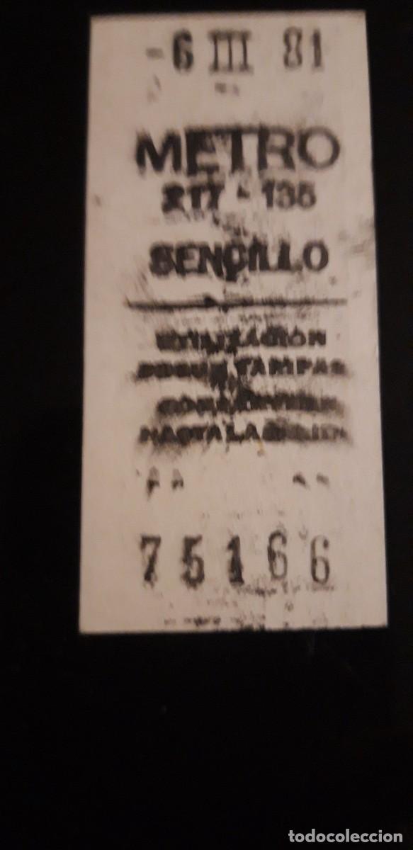 Collectables Transport Tickets: 1 BILLETE DE METRO MADRID **SENCILLO 6 . III . 81 .. 75166 .**