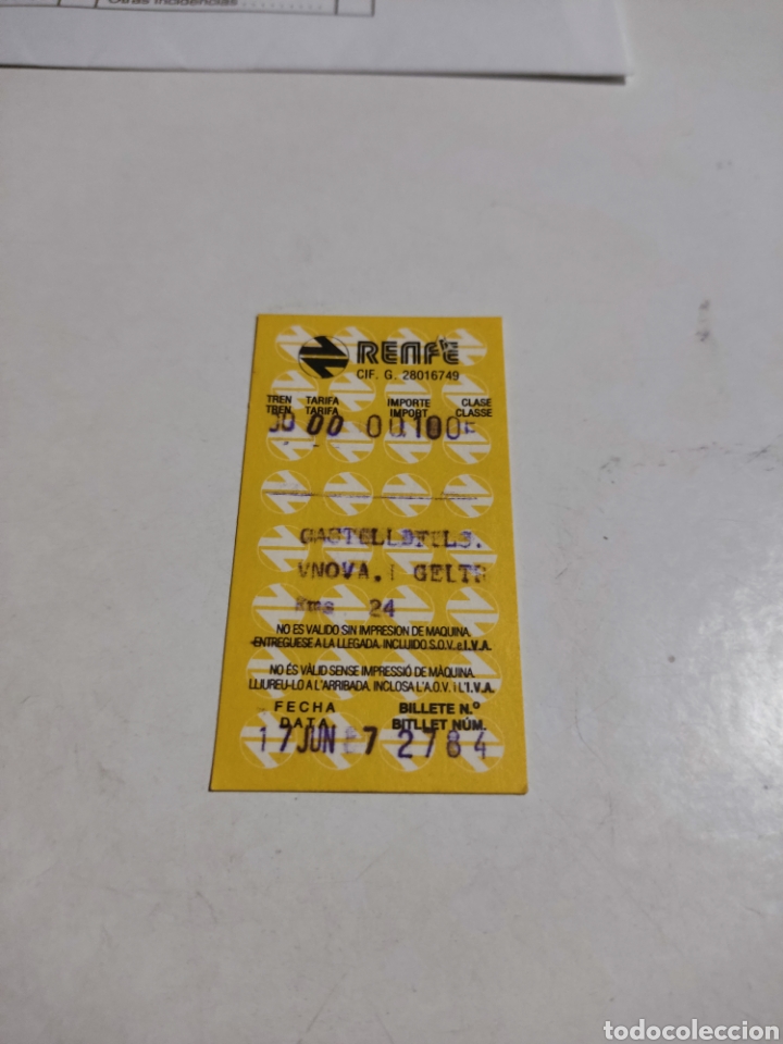 Coleccionismo billetes de transporte: Ticket tren - Foto 1