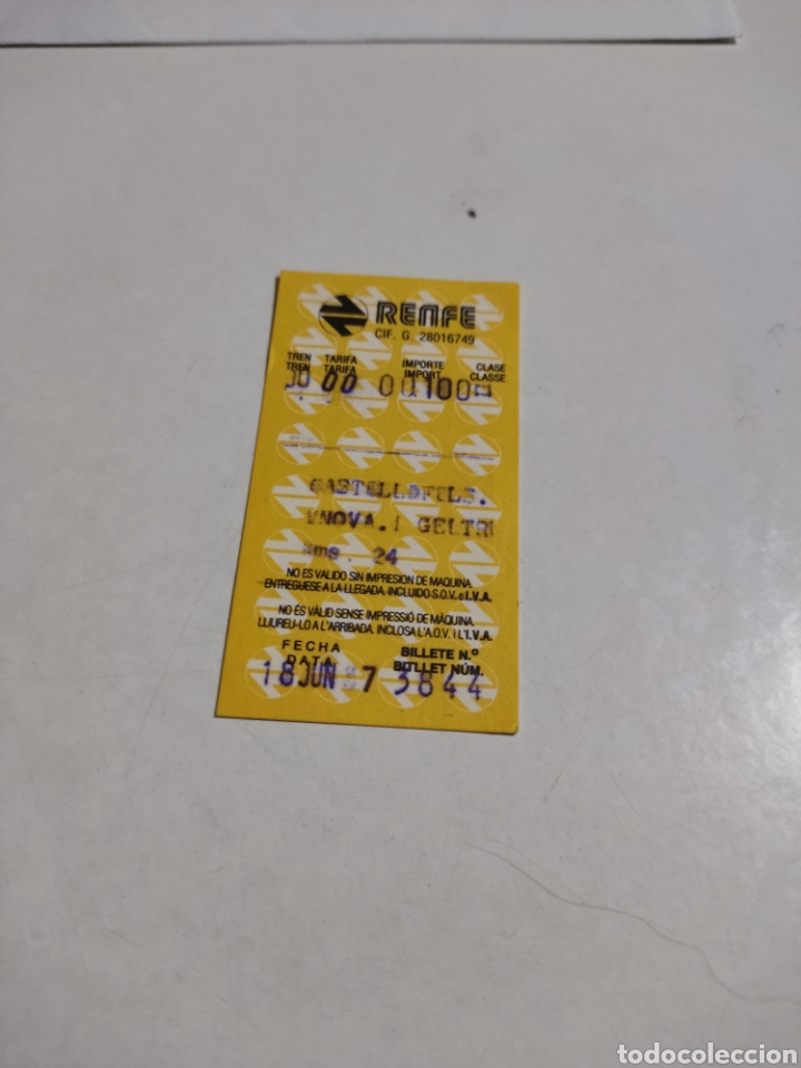 Coleccionismo billetes de transporte: Ticket tren - Foto 1