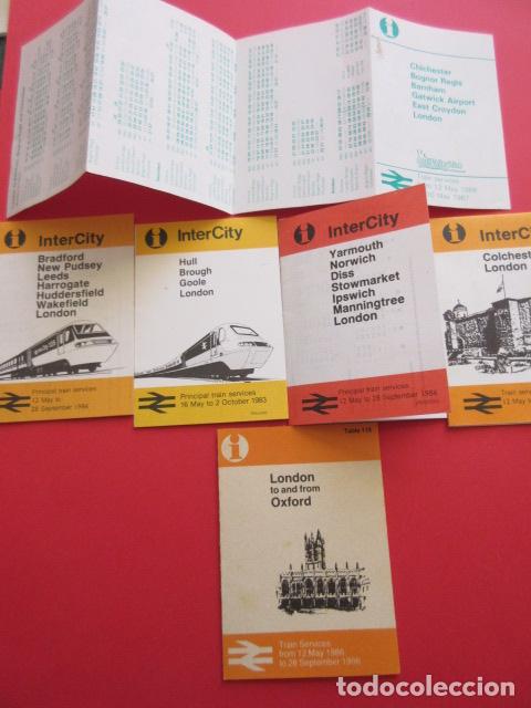 Sammeln von Fahrkarten: LOTE DE 6 INTERCITY DE 1983 A 1983 FERROARRIL AREA LONDRES HORARIO SERVICIO TREN