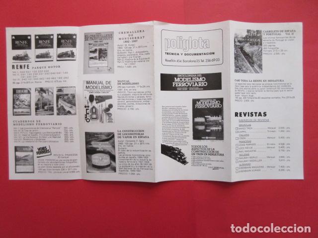 Coleccionismo Billetes de transporte: FOLLETO DESPLEGABLE POLIGLOTA MODELISMO BARCELONA - FERROCARRIL RENFE MZA