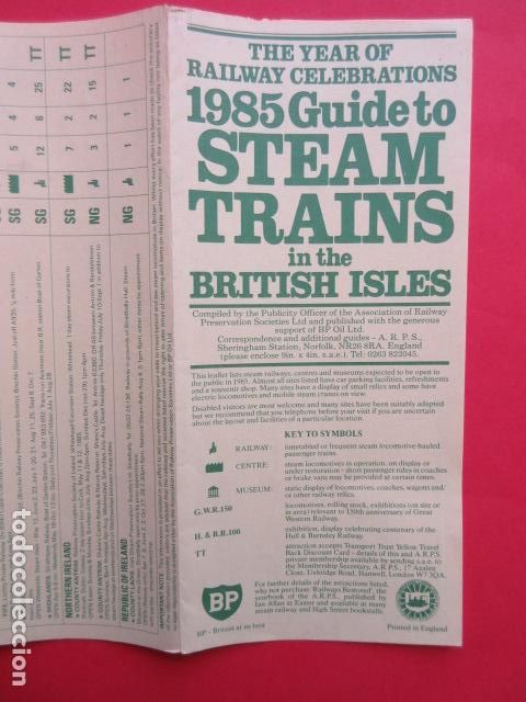 Coleccionismo Billetes de transporte: FOLLETO 1985 CELEBRACION RAILWAY ISLES BRITISH - FERROCARRIL RENFE MZA