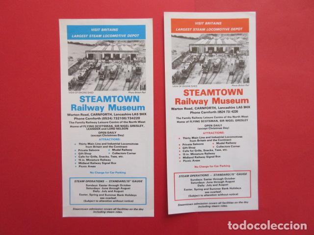 Coleccionismo Billetes de transporte: FOLLETO STEAMTOWN RAILWAY MUSEUM BRITISH - FERROCARRIL RENFE MZA