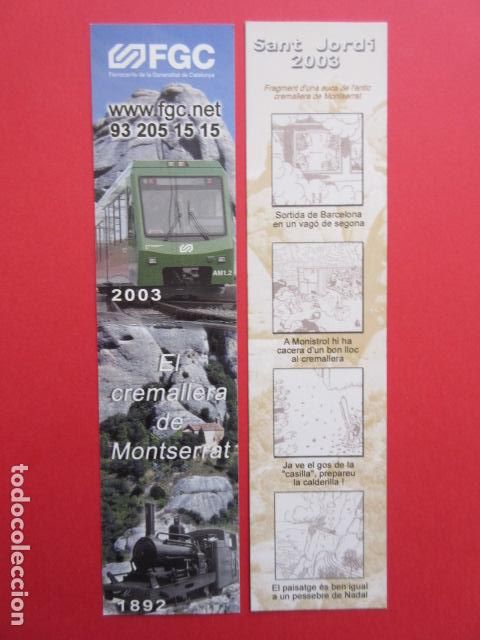 Sammeln von Fahrkarten: FERROCARRIL GENERALITAT 1892 2003 EL CREMALLERA DE MONTSERRAT
