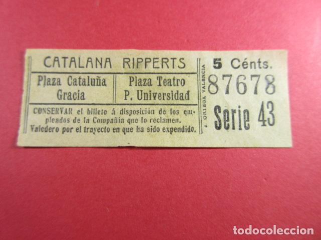 Sammeln von Fahrkarten: ref: ALB-13 (1) - BILLETE CAPICUA 87678 - CATALANA RIPPERTS (VER TRAYECTOS EN FOTOS)