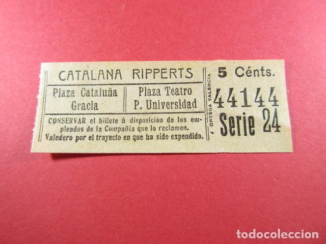 Sammeln von Fahrkarten: ref: ALB-13 (1) - BILLETE CAPICUA 44144 - CATALANA RIPPERTS (VER TRAYECTOS EN FOTOS)