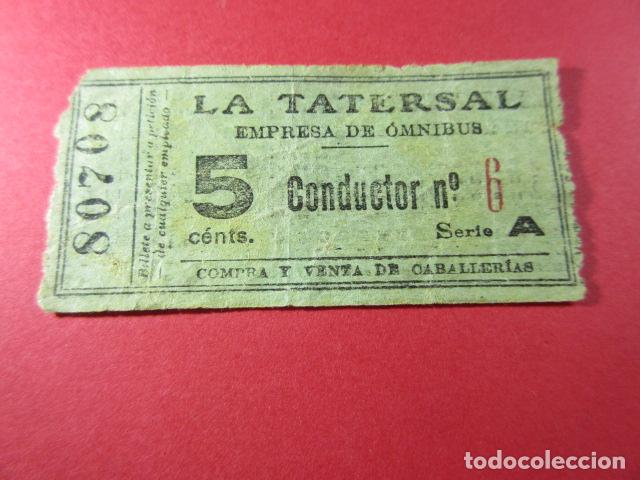 Sammeln von Fahrkarten: ref: ALB-13 (1) - BILLETE CAPICUA 80708 - LA TARTESAL EMPRESA DE OMNIBUS - VERDE