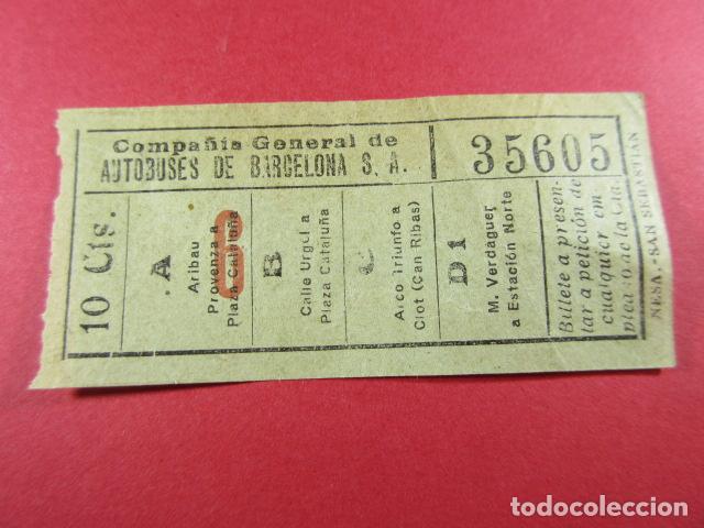Sammeln von Fahrkarten: ref: ALB-13 (1) - BILLETE - COMPA&Ntilde;IA GENERAL AUTOBUSES DE BARCELONA (VER TRAYECTOS)