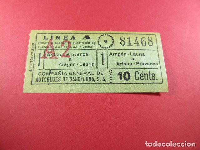 Sammeln von Fahrkarten: ref: ALB-13 (1) - BILLETE - COMPA&Ntilde;IA GENERAL AUTOBUSES DE BARCELONA (VER TRAYECTOS)