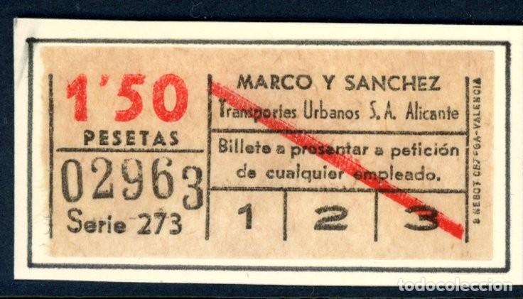 Sammeln von Fahrkarten: BILLETE DE MARCO Y SANCHEZ / TRANVIAS DE ALICANTE / / LG9-3