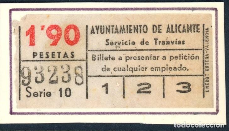 Sammeln von Fahrkarten: BILLETE DE AYUNTAMIENTO DE ALICANTE / TRANVIAS DE ALICANTE / / LG9-3
