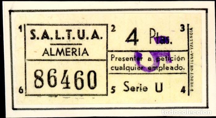 Collectionnisme Billets de transport: BILLETE DE SALTUA / ALMERIA / LG9-4