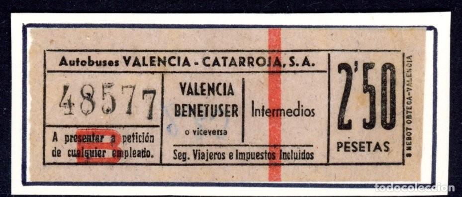 Coleccionismo Billetes de transporte: BILLETE DE VALENCIA - CATARROJA - BENETUSER / LG9-10