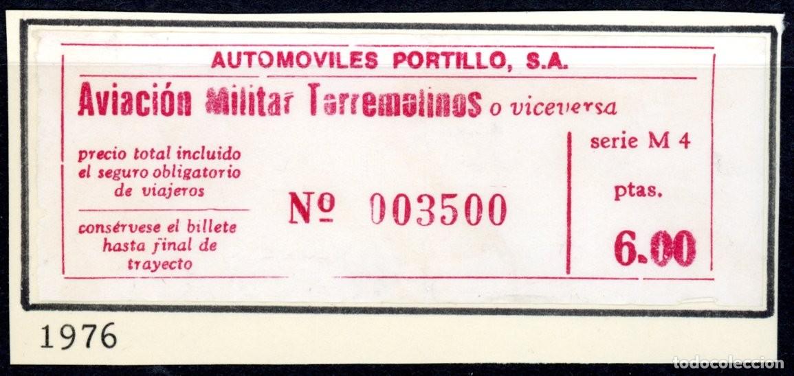 Coleccionismo Billetes de transporte: BILLETE DE Aut. PORTILLO / AVIACION MILITAR - TORREMOLINOS / LG9-13