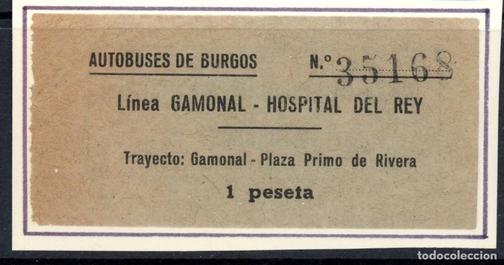 Coleccionismo Billetes de transporte: BILLETE DE AUTOBUSES DE BURGOS / GAMONAL - HOSPITAL DEL REY / LG9.15