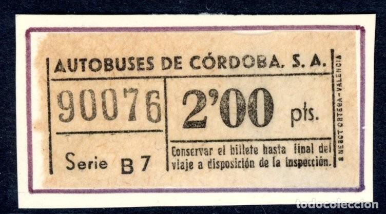 Coleccionismo Billetes de transporte: BILLETE DE AUTOBUSES DE CORDOBA / LG9.19