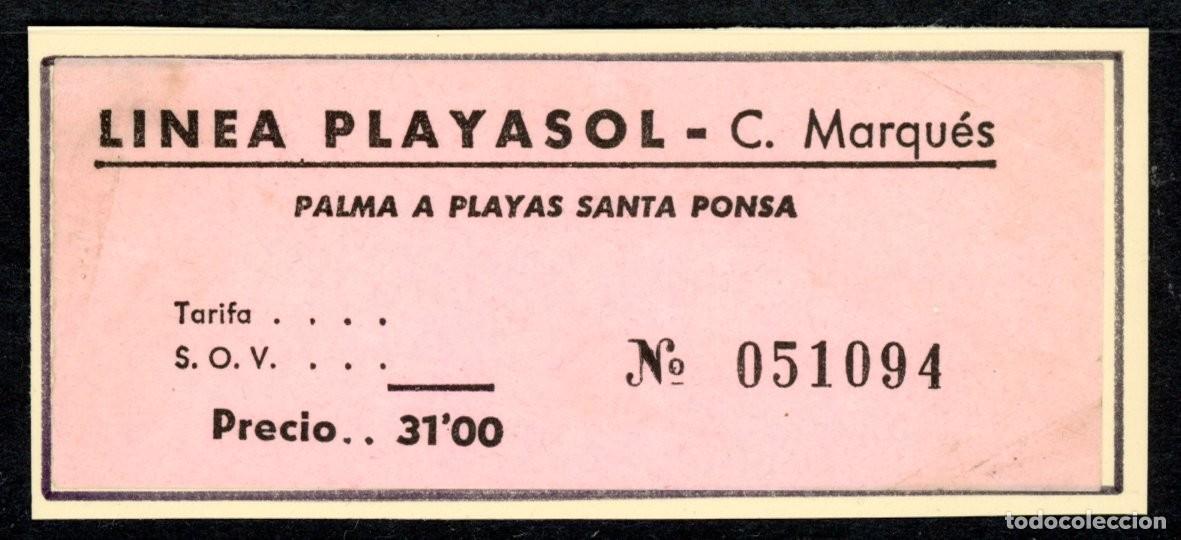 Coleccionismo Billetes de transporte: BILLETE DE LINEA PLAYASOL / BALEARES / LG9.19