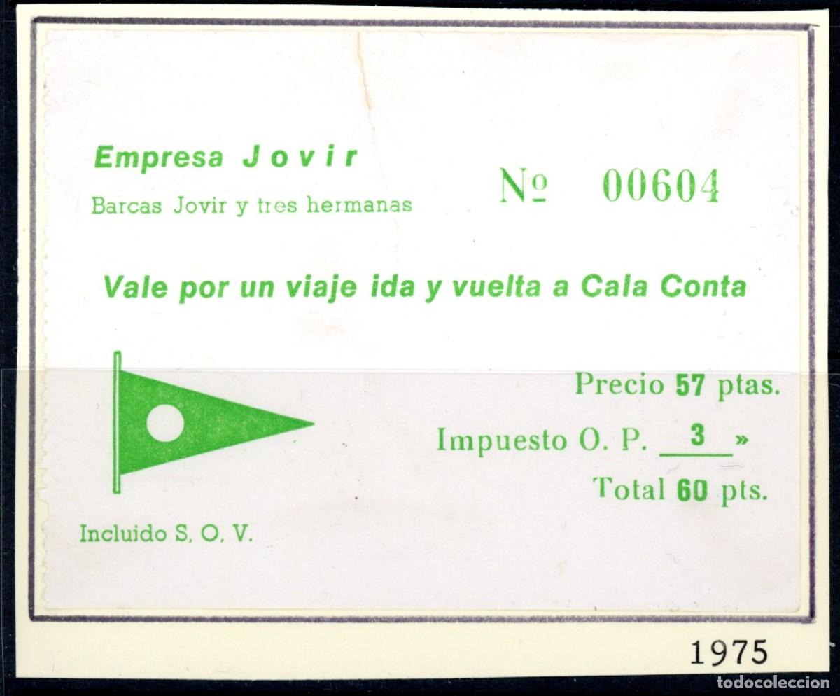 Collectionnisme Billets de transport: BILLETE DE Emp. JOVIR / CALA CONTA / 1975 / LG9.25