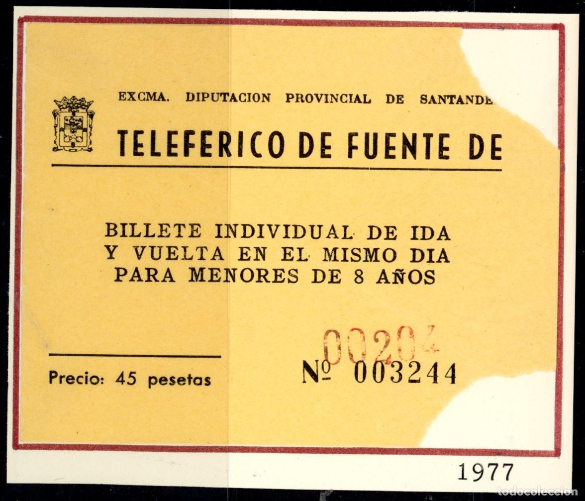 Coleccionismo Billetes de transporte: BILLETE DE TELEFERICO DE FUENTE DE _ SANTANDER / 1977 / LG9.28