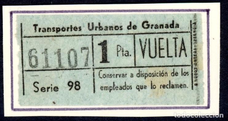 Coleccionismo Billetes de transporte: BILLETE TRANSPORTES URBANOS DE GRANADA / LG9.31