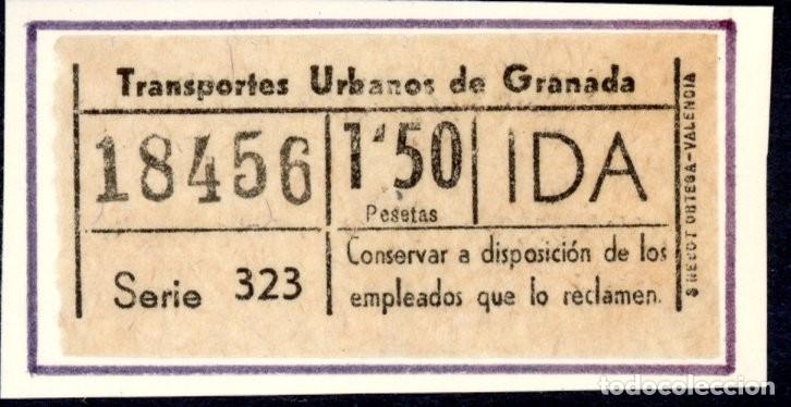 Coleccionismo Billetes de transporte: BILLETE TRANSPORTES URBANOS DE GRANADA / LG9.31