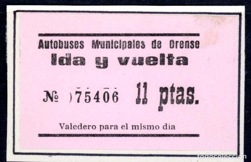 Coleccionismo Billetes de transporte: BILLETE DE AUTOBUSES MUNICIPALES DE ORENSE / LG9.45