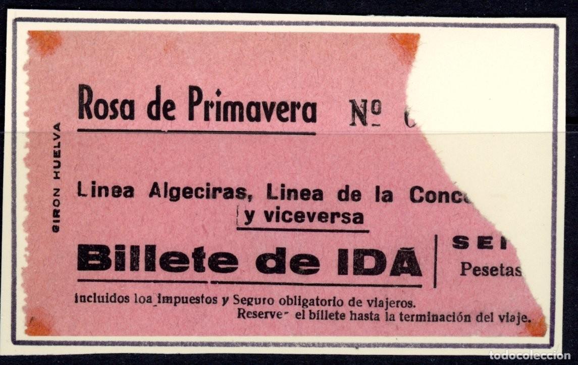 Coleccionismo Billetes de transporte: BILLETE DE AUTOBUSES ROSA DE PRIMAVERA / ALGECIRAS - LINEA DE LA CONCEPCIION / LG9.58