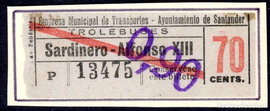 Coleccionismo Billetes de transporte: BILLETE DE TROLEBUS DE SANTANDER / LG9.60