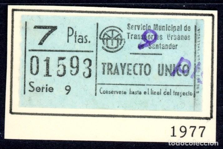 Coleccionismo Billetes de transporte: BILLETE DE SERVICIO MUNICIPAL DE TRANSPORTES URBANOS DE SANTANDER / LG9.60