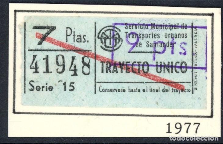 Colecionismos Bilhetes de Transporte: BILLETE DE SERVICIO MUNICIPAL DE TRANSPORTES URBANOS DE SANTANDER / LG9.60