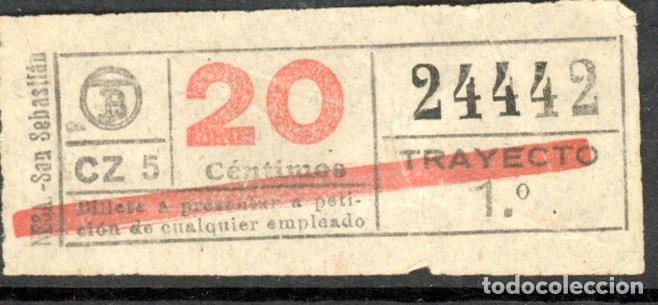 Colecionismos Bilhetes de Transporte: (F22/5) BILLETE DE 20 cts. DE TRANVIAS DE BARCELONA / ALB2.35