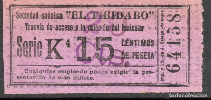 Colecionismos Bilhetes de Transporte: (F14/3) BILLETE DEL TIBIDABO DE BARCELONA con sobrecarga / ALB2.28