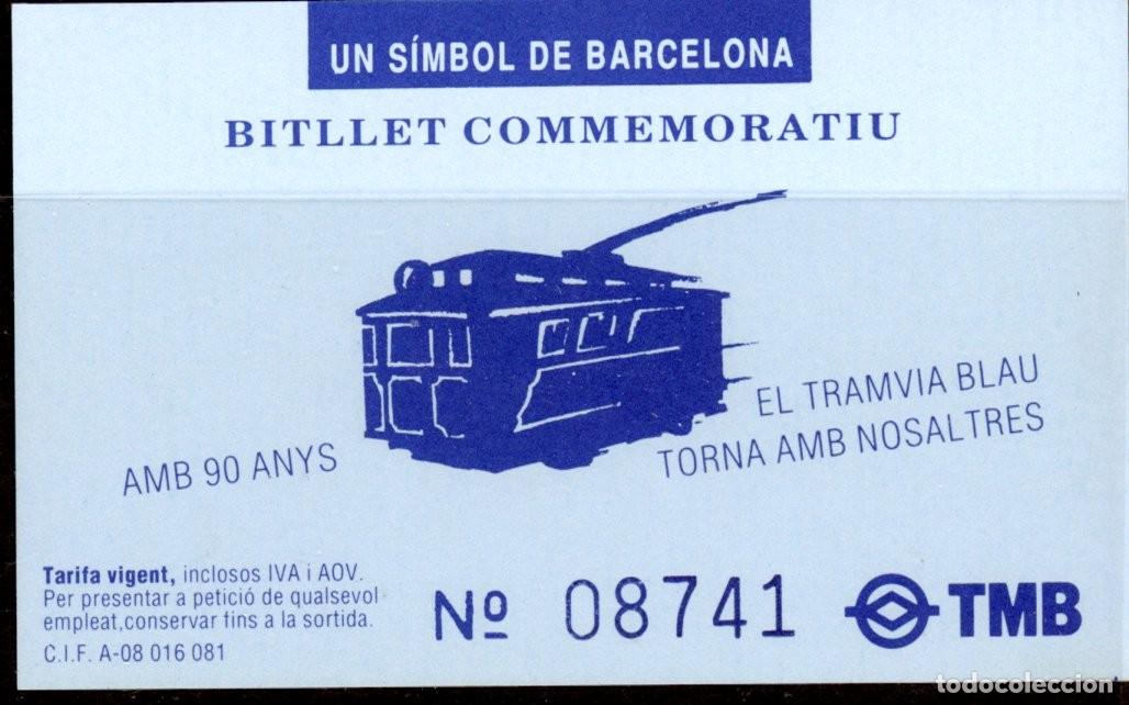 Sammeln von Fahrkarten: (F14/4) BILLET CONMEMORATIU 90 A&Ntilde;OS DEL TRANVIA DEL TIBIDABO DE BARCELONA / ALB2.30