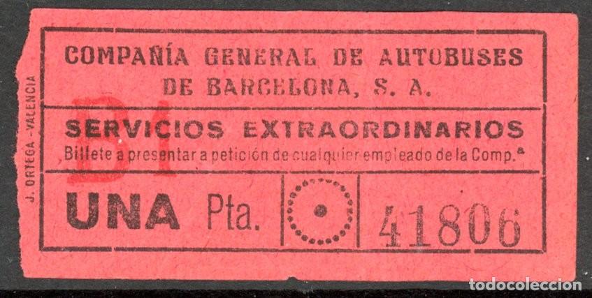 Sammeln von Fahrkarten: (F12/5) BILLETE DE C. G. A. / BARCELONA / L3G18