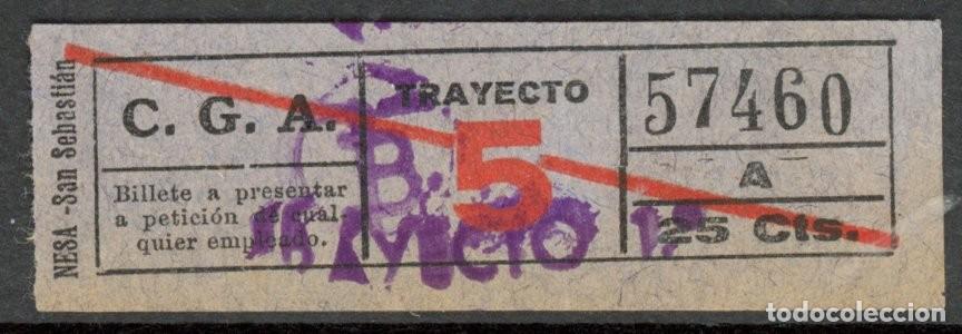 Sammeln von Fahrkarten: (F12/6) BILLETE DE C. G. A. / BARCELONA / L3G18