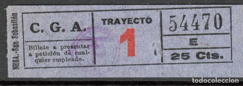Sammeln von Fahrkarten: (F12/6) BILLETE DE C. G. A. / BARCELONA / L3G18