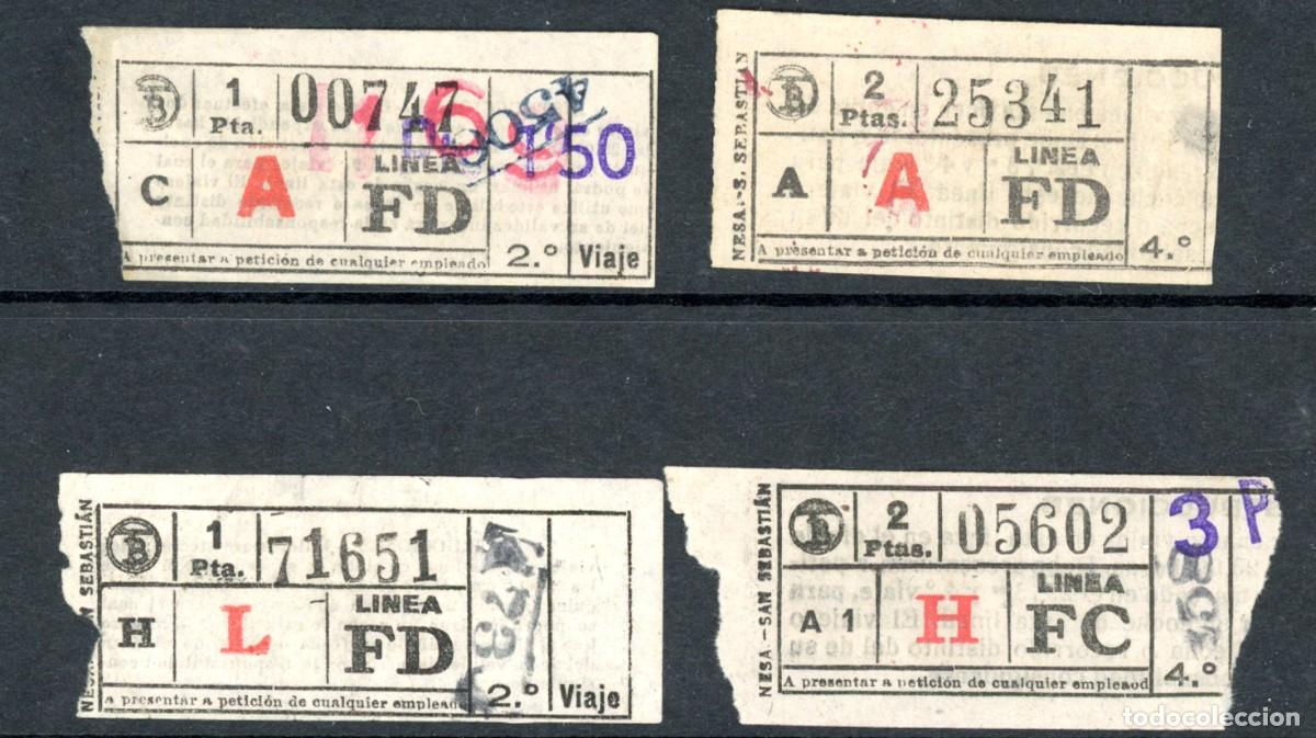 Colecionismos Bilhetes de Transporte: (F23/5) 4 BILLETES DE LINEA FC Y FD DE TRANVIAS DE BARCELONA / L3G4