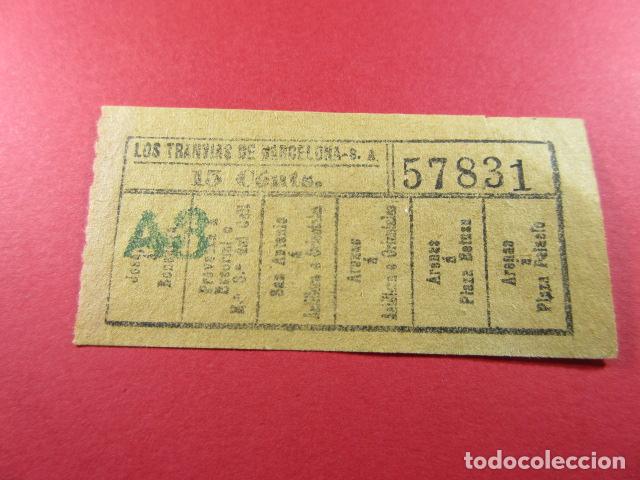 Coleccionismo Billetes de transporte: Ref: LTDB_01 - LOS TRANVIAS DE BARCELONA - SIN IMPRESOR - VER TRAYECTOS -