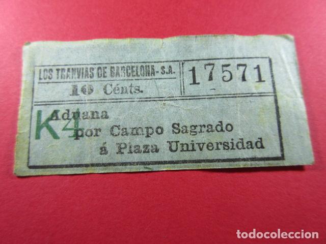 Coleccionismo Billetes de transporte: Ref: LTDB_01 - LOS TRANVIAS DE BARCELONA - SIN IMPRESOR - VER TRAYECTOS - CAPICUA 17571