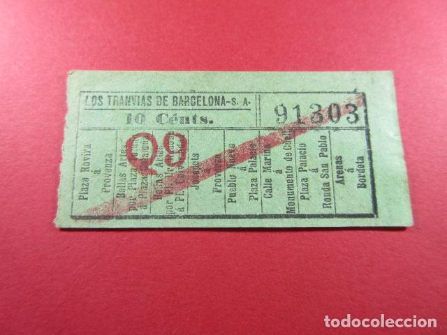Coleccionismo Billetes de transporte: Ref: LTDB_01 - LOS TRANVIAS DE BARCELONA - SIN IMPRESOR - VER TRAYECTOS