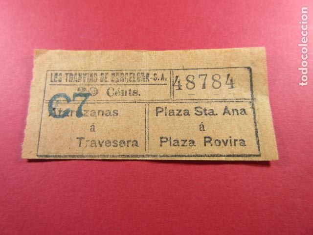 Coleccionismo Billetes de transporte: Ref: LTDB_01 - LOS TRANVIAS DE BARCELONA - SIN IMPRESOR - VER TRAYECTOS - CAPICUA 48784