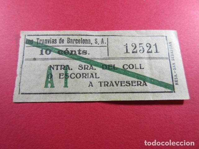 Coleccionismo Billetes de transporte: Ref: LTDB_01 - LOS TRANVIAS DE BARCELONA - IMPRESOR NESA - VER TRAYECTOS - CAPICUA 12521