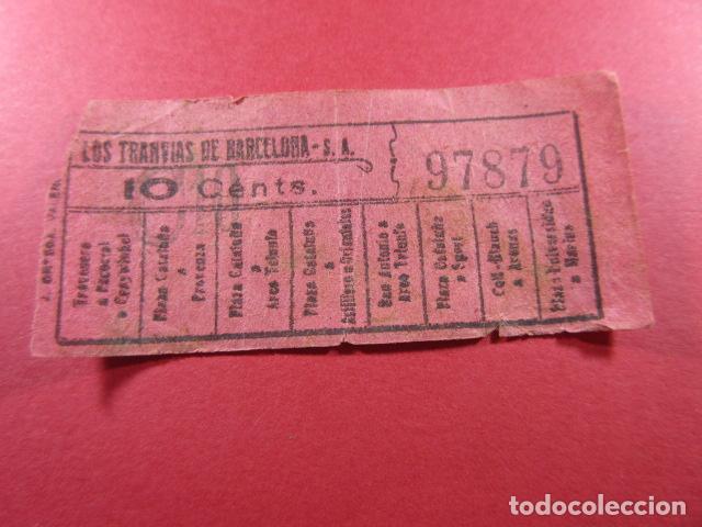 Coleccionismo Billetes de transporte: Ref: LTDB_01 - LOS TRANVIAS DE BARCELONA - IMPRESOR J. ORTEGA - VER TRAYECTOS - CAPICUA 97879