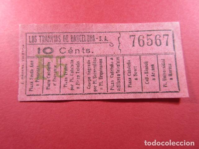 Colecionismos Bilhetes de Transporte: Ref: LTDB_01 - LOS TRANVIAS DE BARCELONA - IMPRESOR J. ORTEGA - VER TRAYECTOS - CAPICUA 76567
