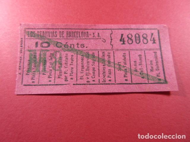 Colecionismos Bilhetes de Transporte: Ref: LTDB_01 - LOS TRANVIAS DE BARCELONA - IMPRESOR J. ORTEGA - VER TRAYECTOS - CAPICUA 48084